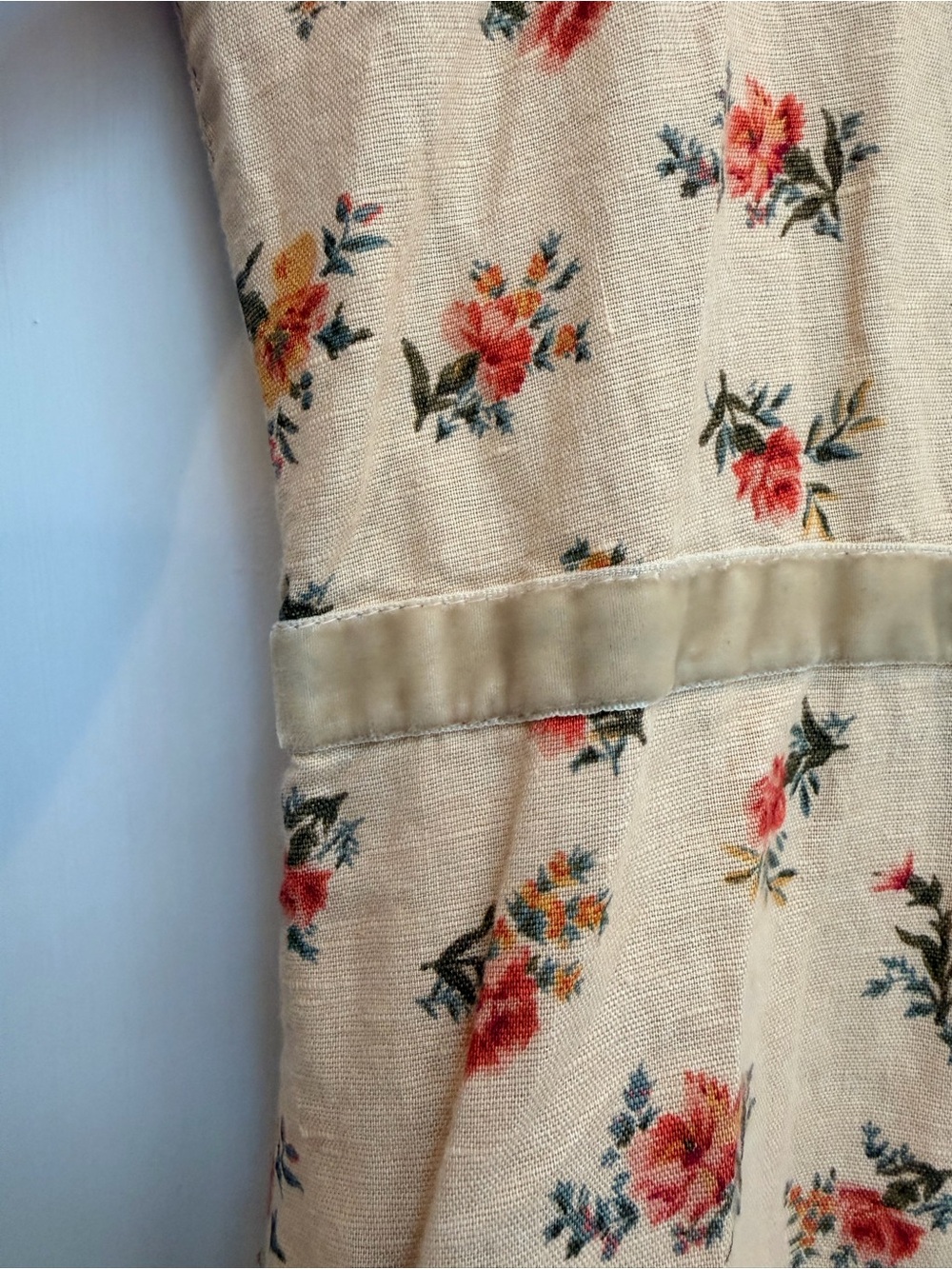 Vintage Liz Claiborne Y2K 90’s Feminine Linen Country Floral Maxi Dress Size 12 - Picture 6 of 13